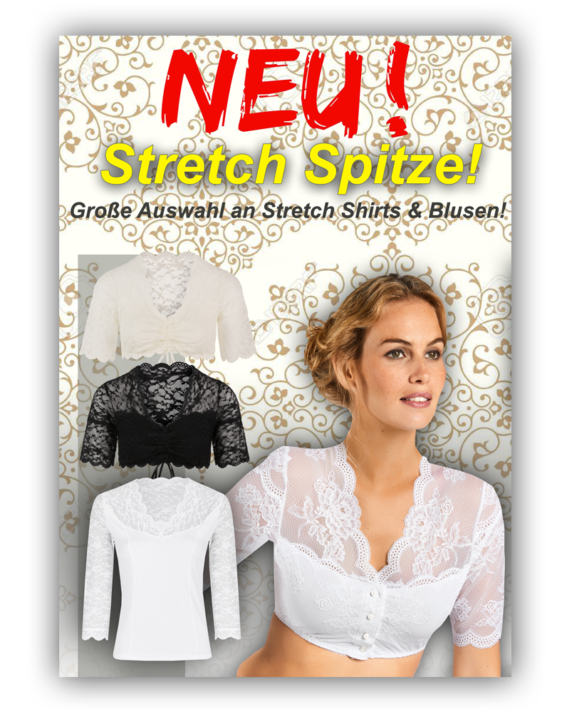 wir haben die trachten spitzen stretch shirt und blusen in grosser auswahl, tracht stretch spitzen shirts, im bezirk leibnitz und bezirk deutschlandsberg