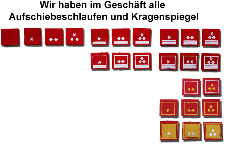 feuerwehr aufschiebeschlaufen und kragenspiegel
