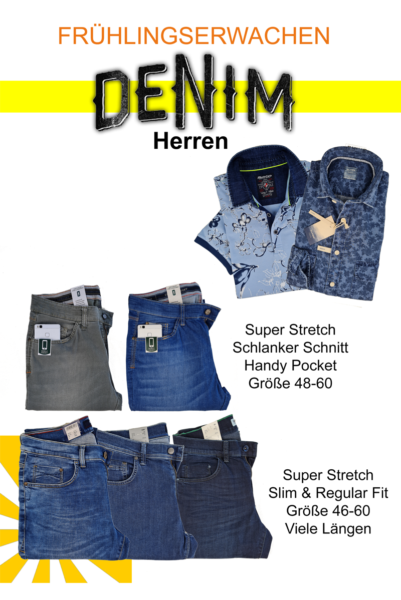 fruehlingserwachen herren jeans in stretch, wir haben eine sehr grosse auswahl an herren jeans fuer jung und alt, herren jeans in stretch