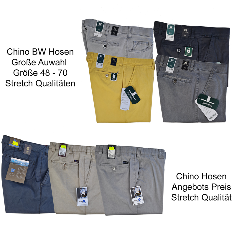 fruehlingserwachen herren baumwoll hosen in einer riesen auswahl, wir haben herren stretch hosen von der groesse 46 bis groesse 70