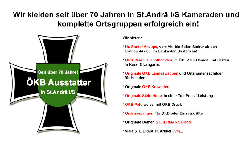 oekb ausstatter in der steiermark, wir kleiden oekb kamerden erfolgreich ein, oekb bekleidung im bezirk leibnitz und bezirk deutschlandsberg, oekb steirerhuete hochwertig zum best preis
