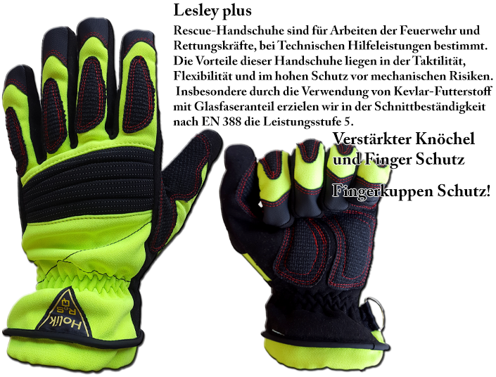 rescue handschuh, EN 388, leistungstufe 5_ holik lesley plus _ technischer hanschuh