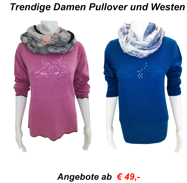 trendige damen pullover und westen fuer den herbst und winter_tolle daen pullover angebote